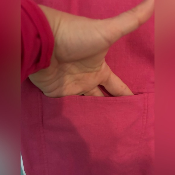 NWT‎ Koos of Course! Womens Reversible Linen Rayon Spandex Silk Pink Jacket Sz L - Picture 10 of 15